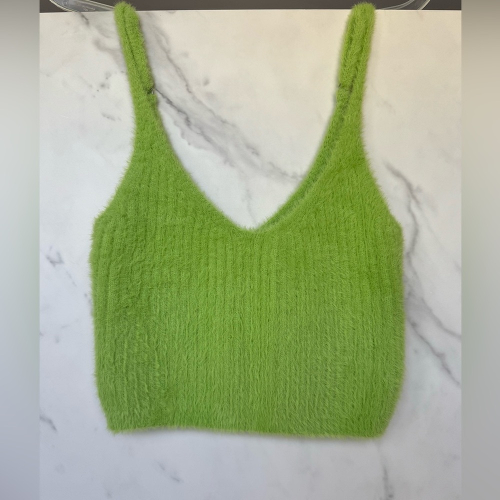 Social Tourist (Hollister/Abercrombie and Fitch) Fuzzy Knit Tank/Crop Top